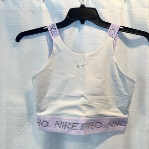Nike Pro Dri - Fit light grey and lavender Sports Bra